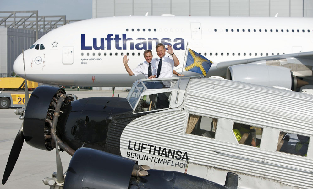 Tradition und Moderne bei der Lufthansa. Fotos: Lufthansa