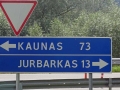 Verkehrsschild Kaunas Jurbarkas whe