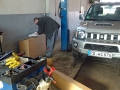 Jimny auf Buehne mit Werkzeug whe