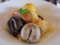 Leber und Blutwurst mit Sauerkrau NaturWirt Ahrn wheoF